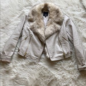 River Island Faux Leather and Fur Jacket